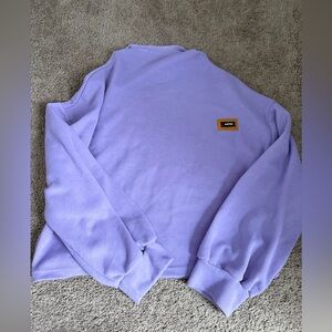 Lavender Sweatshirt with Logo Patch